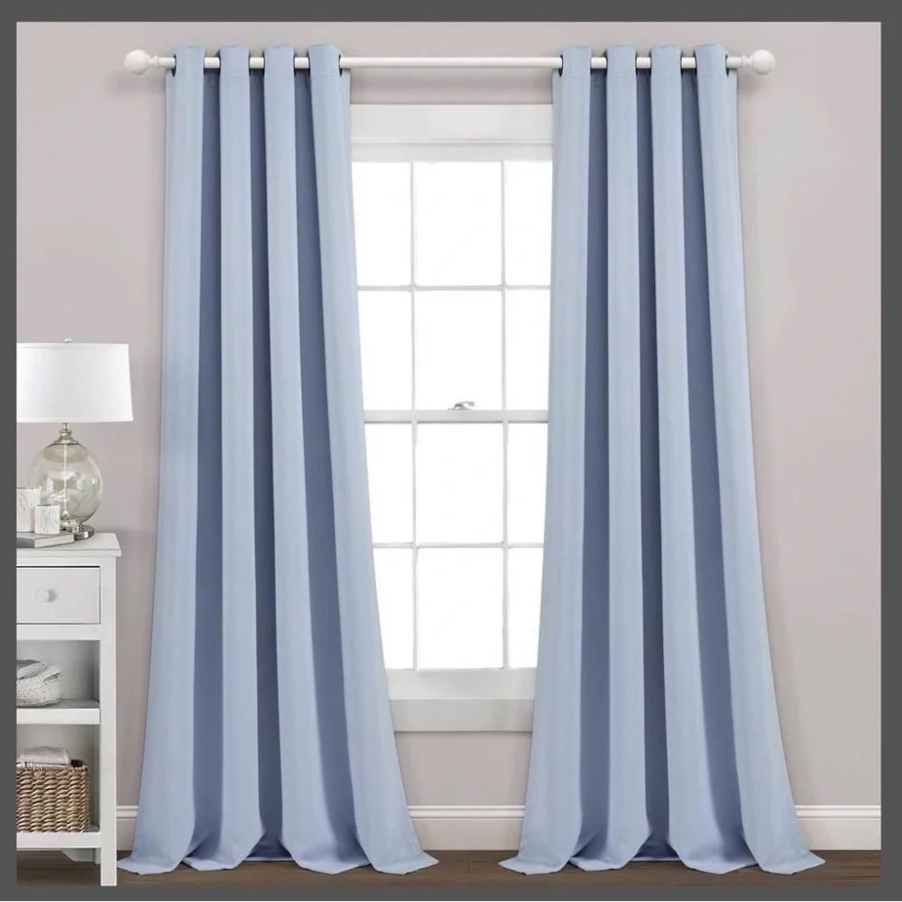Sophisticated Sky Blue Drapes - Picture 1 of 3